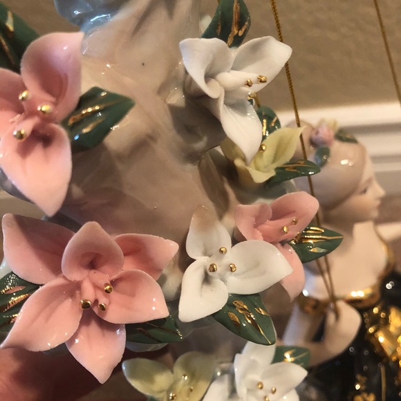 Tall Fine China Vintage Girl on Swing - Picture 2 of 3